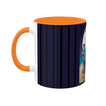 Moonlit Pirate Halloween Colorful Mugs, 11oz