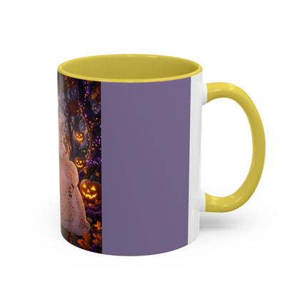 🎃🌙 The Midnight Court Of Pumpkin Grove Colorful Mug – Elegant Halloween Masquerade