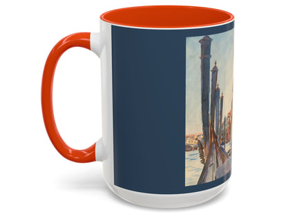 Gondola Moorings on the Grand Canal by John Singer Sargent Colorful Mugs (11oz, 15oz)