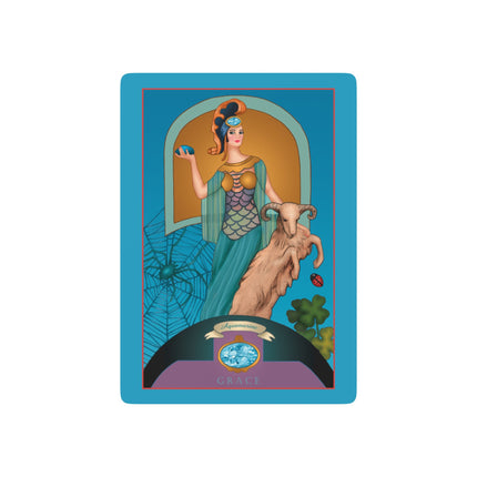 March & Aquamarine (Gem Series) by Sofia Chiostri Playing Cards