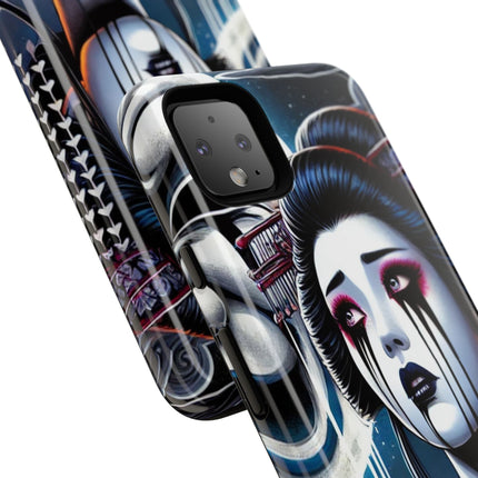 Geisha’s Black Ink Tears Phone Cases