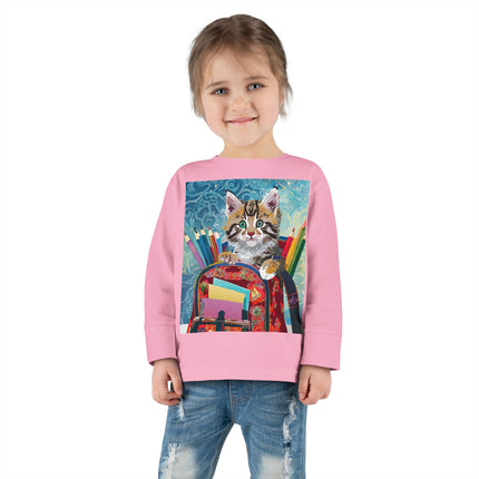 Whiskered Wanderings Toddler Long Sleeve Tee