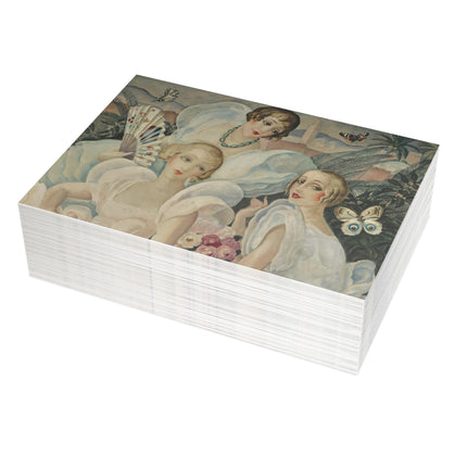 Les Femmes Fatales by Gerda Wegener Greeting Cards (1, 10, 30, and 50pcs)