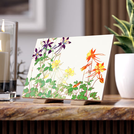 Aquilegia by Tanigami Kônan Ceramic Tile