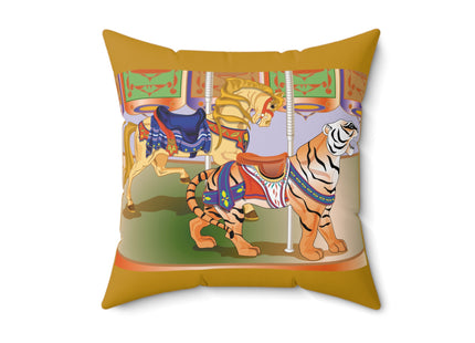 Carousel Splendor Spun Polyester Square Pillow