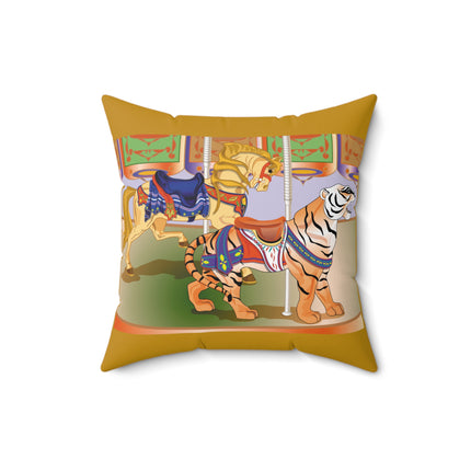 Carousel Splendor Spun Polyester Square Pillow