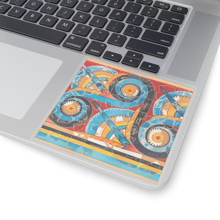 Reproduction of S-Spiral Frieze by Emile Gilliéron Kiss-Cut Stickers (4 Sizes)