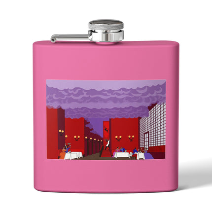 Midnight Toast Flask – Parisian Romance & Art Deco Charm