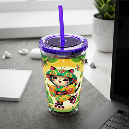 Firefly Dance on Wheels Sunsplash Tumbler with Straw, 16oz