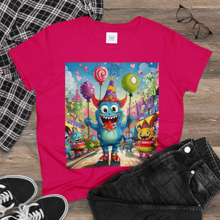 Monster Parade Madness Women's Midweight Cotton Tee