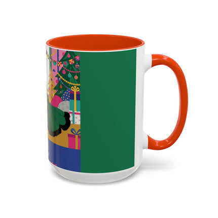 🎄🎁 The Emerald Christmas Belle Colorful Mug – Colorful Holiday Fashion Fantasy
