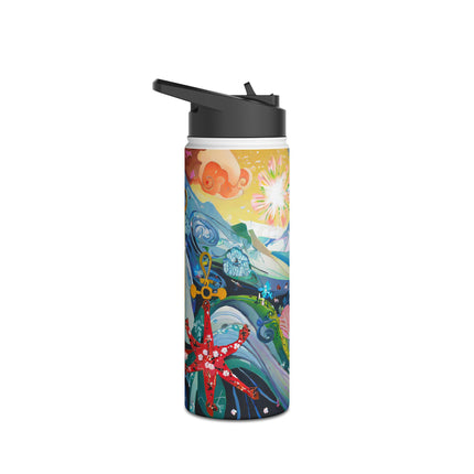 Nautical Patterns Stainless Steel Water Bottle