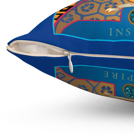December & Tanzanite (from the Gem Series) by Sofia Chiostri Spun Polyester Square Pillow