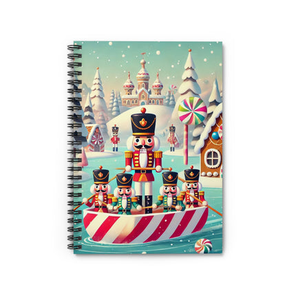 Nutcracker Candy-Striped Adventure Spiral Notebook - Ruled Line