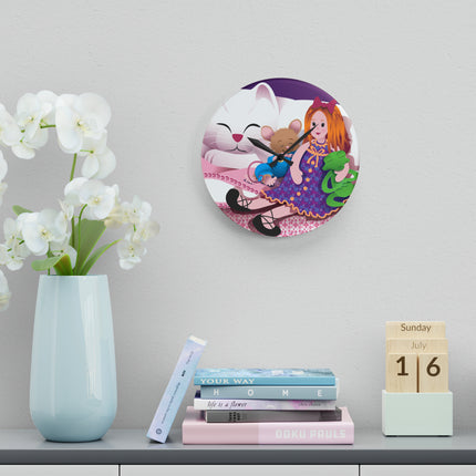 Joy of Friendship Acrylic Wall Clock, Round and Square