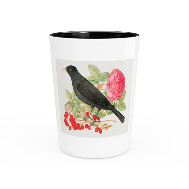Blackbird with Roses by Anonymous Ceramic Shot Glass