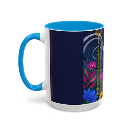 The Lady Of The Starlit Candles Colorful Mugs – Art Deco Theatrical Romance