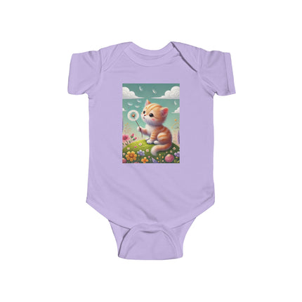 Dandelion Wishes Baby Bodysuit – Whimsical Kitten Design