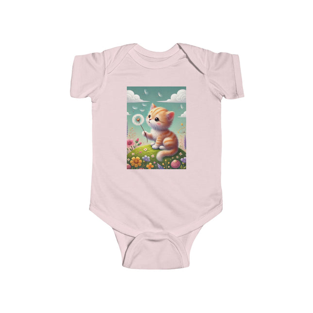 Dandelion Wishes Baby Bodysuit – Whimsical Kitten Design