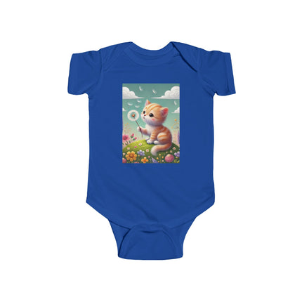 Dandelion Wishes Baby Bodysuit – Whimsical Kitten Design