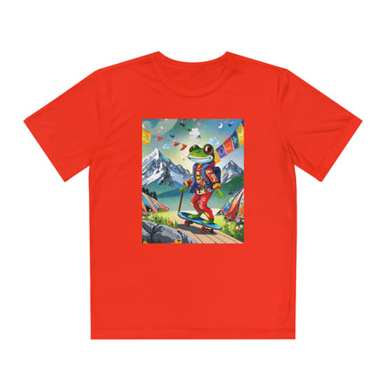 Skateboarding Frog Youth Competitor Tee – Whimsical Adventure & Playful Energy
