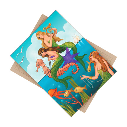 Three Mermaids with Strings of Pearls by Carlo Chiostri Ceramic Tile
