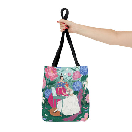 🌸🕯️ The Ladies Of The Enchanted Garden Vanity Tote Bag – Art Deco Floral Elegance