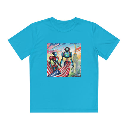 High Fashion Cyberpunk CIA Robots Youth Competitor Tee