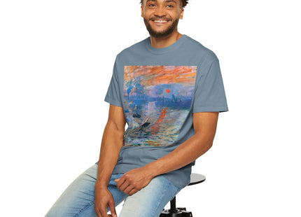 Sunrise by Claude Monet Unisex Garment-Dyed T-shirt