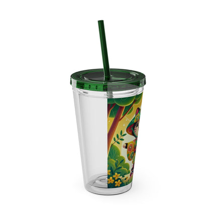 Firefly Dance on Wheels Sunsplash Tumbler with Straw, 16oz