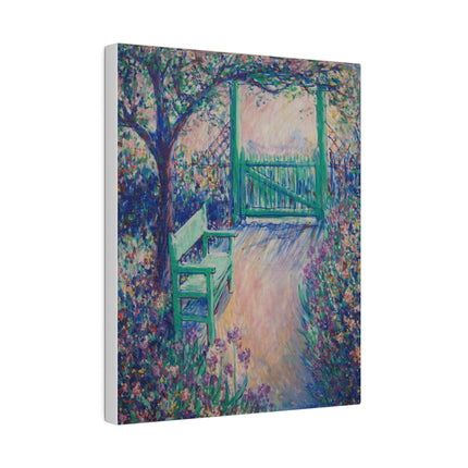 The Green Chair – Tranquil Impressionist Garden Scene