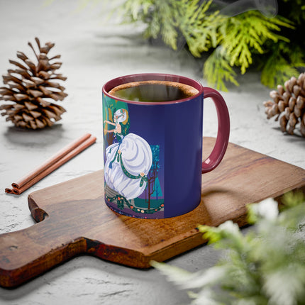 Moonlit Garden Waltz Colorful Mug (11oz, 15oz) – Rococo Romance, Garden Elegance & Enchanted Dance