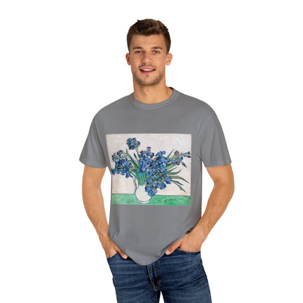 Irises by Vincent Van Gogh Unisex Garment-Dyed T-shirt