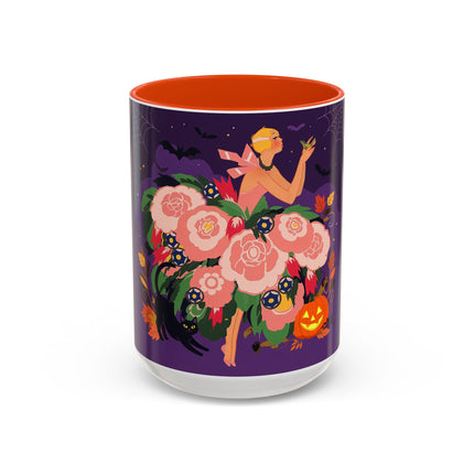 🌹🎃 The Lady Of The Haunted Rose Garden Colorful Mug – Romantic Halloween Charm
