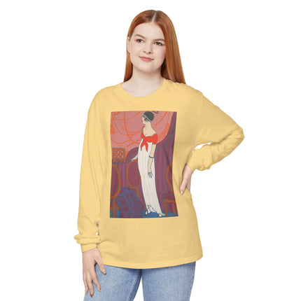 L’Entracte by Georges Lepape Garment-dyed Long Sleeve T-Shirt
