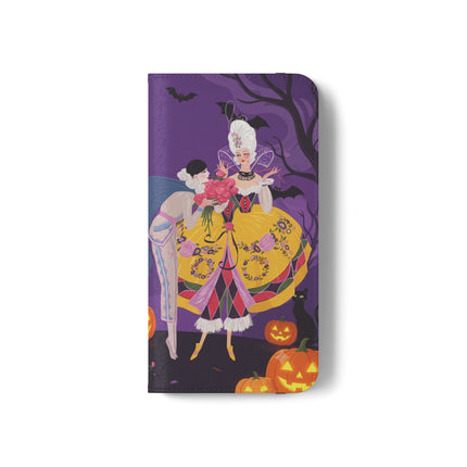 🎭🌹 The Harlequin Rose Masquerade Flip Case – Theatrical Halloween Romance