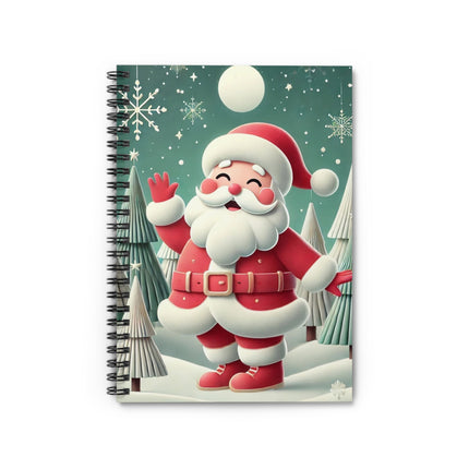 Santa's Joyful Night Spiral Notebook - Ruled Line