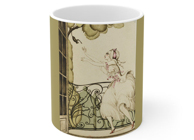 Sur talons rouges (On Red Heels) pl 02 by Gerda Wegener Ceramic Mug 11oz