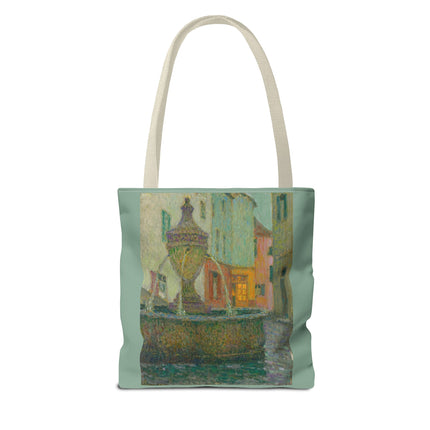 La Fontaine, Saint-Paul De Vence by Henri Le Sidaner Tote Bag (AOP)