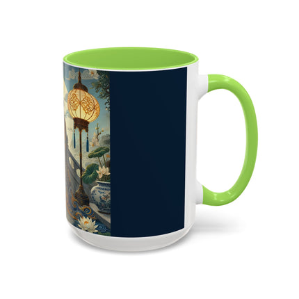 Moonlit Bridge Gentleman Colorful Mug – Imperial Serenity & Moonlit Harmony