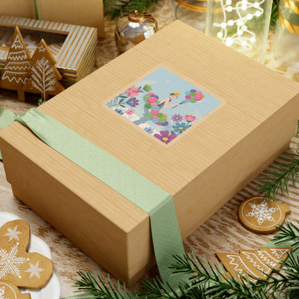 🎈❄️ The Lady Of The Winter Celebration Kiss-Cut Sticker – Art Deco Holiday Fantasy