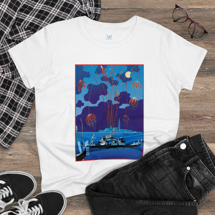 Fireworks in Venice by George Barbier Women's Midweight Cotton Tee