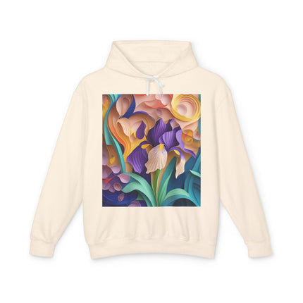 The Elegant Iris Flower Hoodie