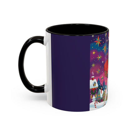 🎁✨ The Lady Of The Christmas Hatbox Colorful Mug – Art Deco Holiday Fantasy