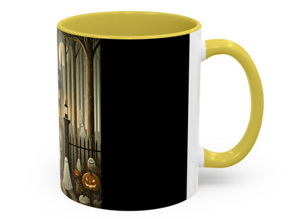 Ghostly Welcome – A Halloween Night Colorful Mugs (11oz, 15oz)