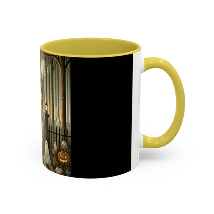 Ghostly Welcome – A Halloween Night Colorful Mugs (11oz, 15oz)