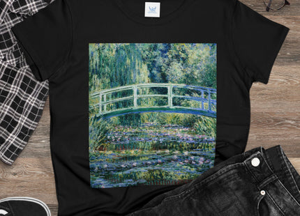 Water Lilies and Japanese Bridge by Claude Monet Women's Midweight Cotton Tee