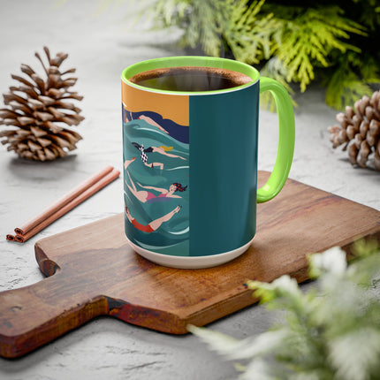 Summer Splash Colorful Mugs – Retro Beach Joy & Carefree Summer Vibes