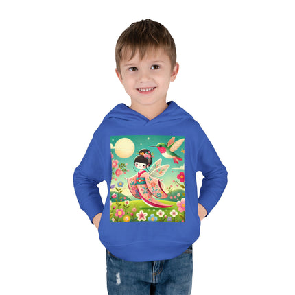 Geisha Fairy and the Hummingbird Blossom Toddler Pullover Fleece Hoodie