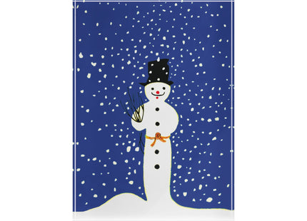 Snowman in Falling Snow Acrylic Art Block